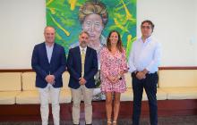 De izquierda a derecha: el director Corporativo de Galletas Gullón, David Casañ; el director general de la Fundación Personas, Daniel Clavero; la responsable de Gestión Ética y Responsable de Galletas Gullón, Sheila Palomo; y el delegado de la Fundación P